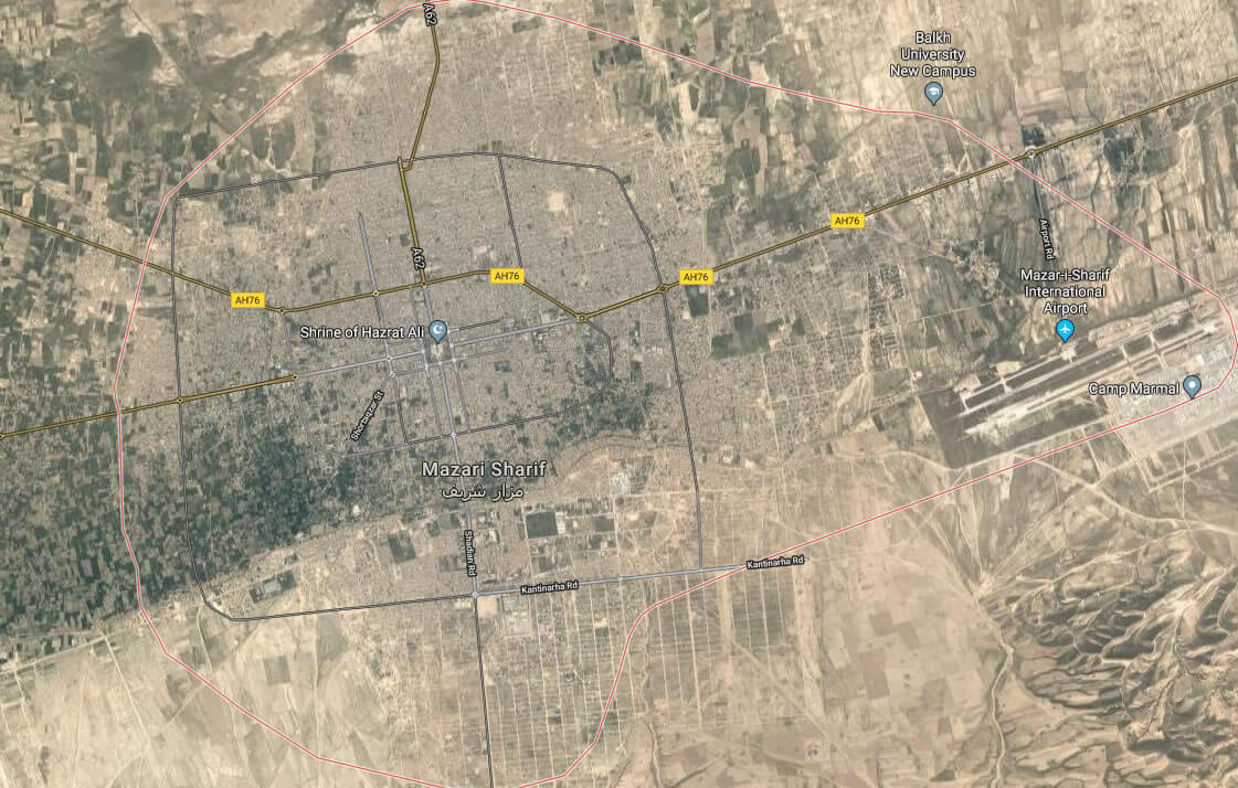 mazar e sharif satellite map